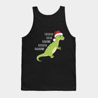Dinosaur Fa Ra Ra Rawr Rawr Christmas Tank Top